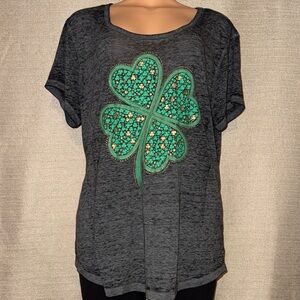 Rocker Girl XXXL Shamrock Graphic Tee